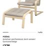 Barely Used IKEA POANG Armchair with Footstool in Dundalk Image 3