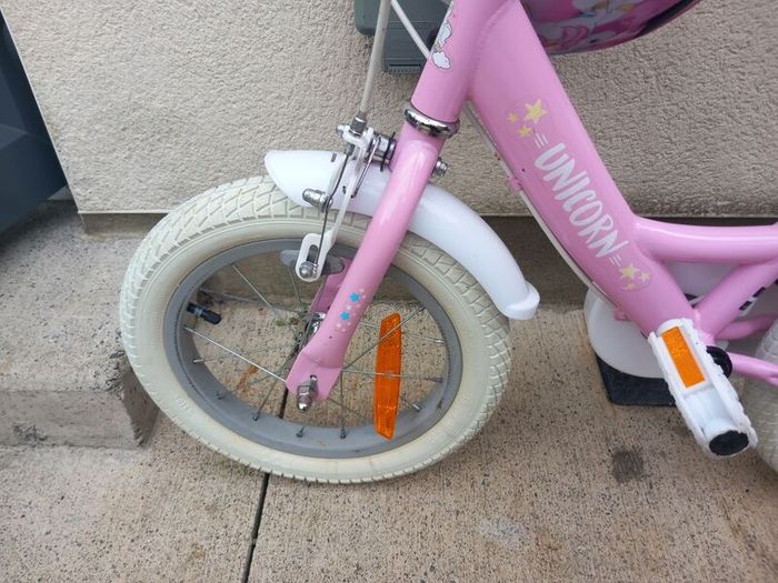 Kids unicorn bike size 14 inch wheels