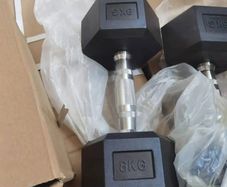 Brand new Hex Rubber Dumbbells