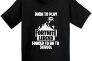 Born To Play Fortnite Forced To Go To School T-shirt Youth Kids T-shirt Gaming Legend Fortnite Legend