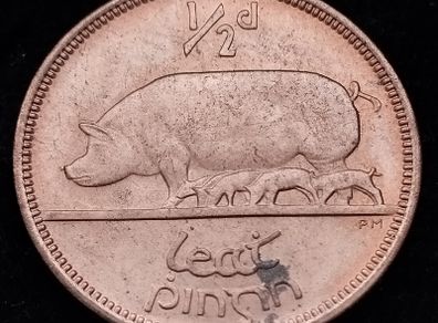 [#2669] - Ireland 1967 | Irish 1/2d | Irish Half Penny | KM.10 | UNC