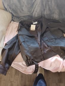 Brown leather jacket from Park by Coleen brand new