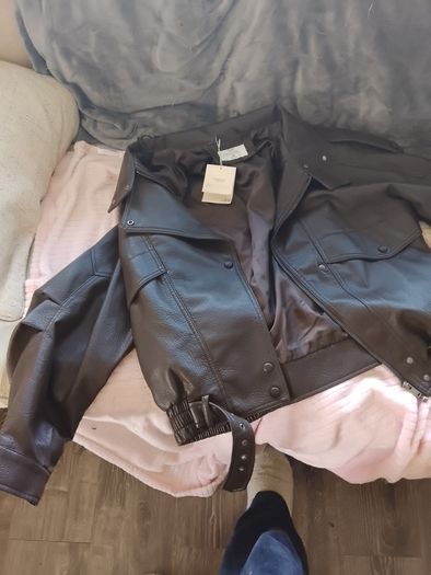 Brown leather jacket from Park by Coleen brand new