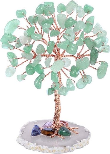 Mini Crystal Tree Healing Crystal Tumble Stone Tree of Life Feng Shui Tree Gemstones Agate Money Tree Figurines Ornament (FREE POSTAGE)