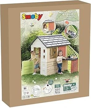 LIFE NATURE PLAYHOUSE + KITCHEN PLAYHOUSE. Indoor/outdoor sustainable play with 51% recycled material