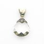 Ornate White Quartz Silver Pendant Image 3