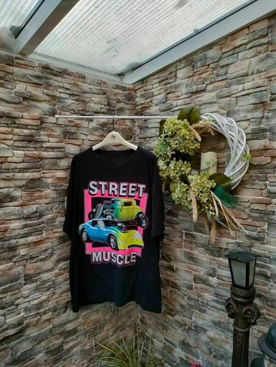 Vintage 90s Muscle Car T-shirt  Single Stitch T-shirt  Awesome 90s print  Size 2XL
