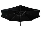 Wall-Mounted Parasol with Metal Pole 300 cm Black