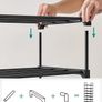 Shoe Rack, 10-Tier Metal Shoe Storage Organiser, Customisable Design, Metal Frame, Space-Saving Rack, for Dressing Room, Hallway, 30 x 45 x 174 cm, available in Black/Grey (FREE POSTAGE) Image 3