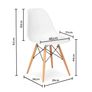 6 Seater Wooden Dining Table Set Nordic Style Oak Image 4