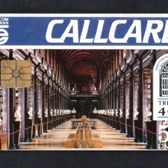 1992 Ireland 50 unit 400 Years of Trinity College's existence showing Trinity Library Dame Lane address (Gemplus) Call Card Used. Telecom Eireann card number 1037