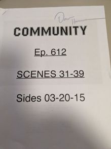 Dan Harmon signed community script