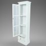 Chic Bookcase Cabinet with 3 Shelves White Wooden Image 5