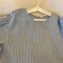 Gorgeous girls H&M blue white stripe dress like new 9-10 Image 2