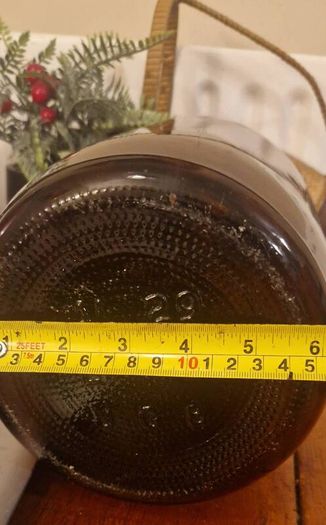 A Large Antique Scottish Amber Glass Demijohn 1920s UGB