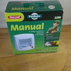 PetSafe Staywell Deluxe 4-Way Locking Cat Flap White Manual 300 Series New Boxed