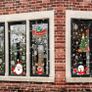 Peeping Santa Rudolph and Snowman, 8 Sheets Snowflake Christmas Window Stickers Xmas Window Clings (FREE POSTAGE) Image 2