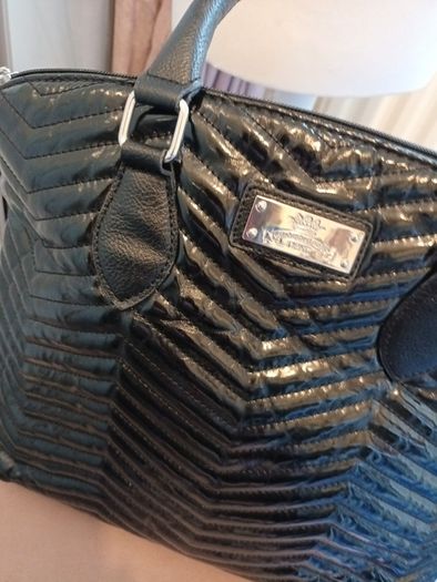 Black patent handbag from next