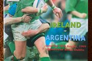 Very Rare 1999 Ireland v Argentina - Irish Permanent International Programme
