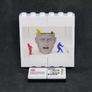 LEGO Rare The Art Of The Brick By Nathan Sawaya Lego Printed Museum Exhibit Limited Edition Promo Grey Head With Four Colored Men That Has The Image 2
