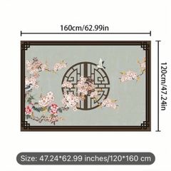 Chinese floral themed rug free postage