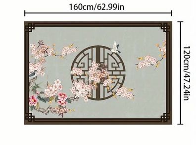 Chinese floral themed rug free postage