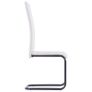 Cantilever Dining Chairs 2 pcs Cream Fabric Image 4