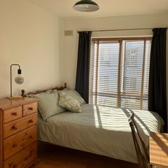 wooden double bed