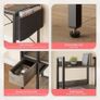 MULTIPLE COLOURS AVAILABLE Computer Desk with Storage Shelves 120CM Corner Desk with Drawer Reversible Computer Desk Writing Table with Side Pocket Storage Bag and Headphone Hook for Home Office Small Space Image 2