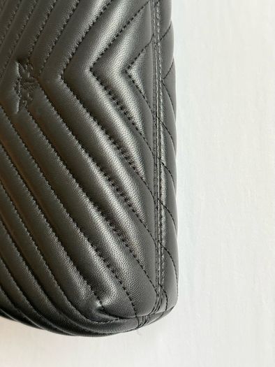 Pinko Love Bag Black Chevron Leather Shoulder Bag Original + Dust Bag