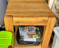 solid oak side table