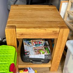 solid oak side table