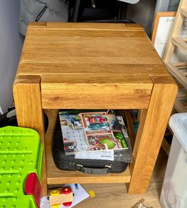 solid oak side table