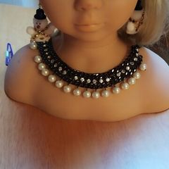 Vintage  Pearl And Rhinestone  necklace