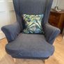 Ikea Wing Armchair & Footstool Image 4
