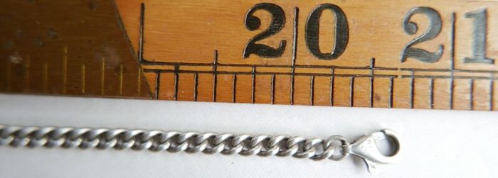 Vintage Unusual 925 Sterling Silver Chain Necklace length 20,5" - 25,18g