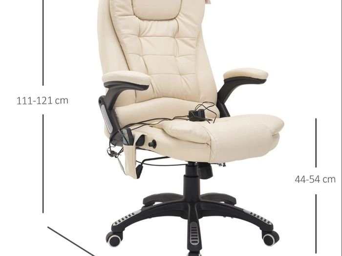 Heated Massage Leather Office Chair