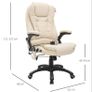 Heated Massage Leather Office Chair Image 9
