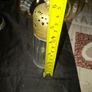Antique Glass Sugar or Spice Shaker featuring a perforated Silver Plated Lid. Image 5
