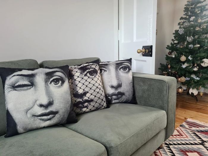Fornasetti Style Cushion Cover with Filler