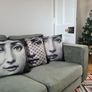 Fornasetti Style Cushion Cover with Filler Image 6