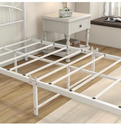 Canopy Bed Frame 3ft Single Size with Ornate European Style Headboard & Footboard