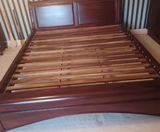 Super king mahogany bed