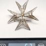 Vintage Sterling Silver Filigree Malta Cross Brooch Image 8