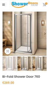 Brand New BiFold Chrome Shower Door