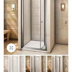 Brand New BiFold Chrome Shower Door