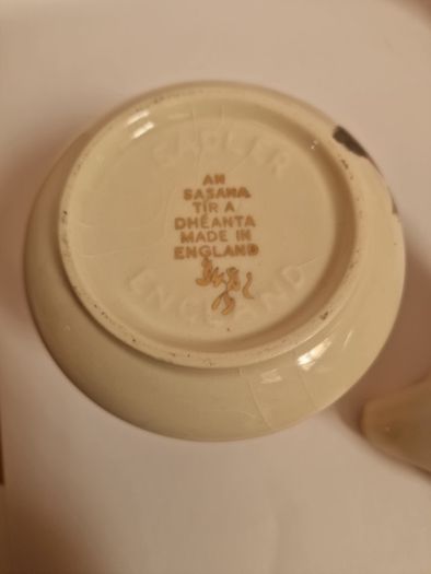 Rare Vintage Sadler Irish Market Tea Set Bilingual Gaeilge Stamp