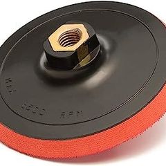 GLASS POLISH 12627 Hook and Loop Rotary Polisher Backing Pad, Rotary Sander Backer | Thread: M14x2 | 150 mm