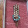 1940s/50s Vintage Metal Gold Tone Brooch Image 3