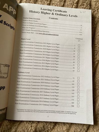 LC History Higher & Ordinary Level Past Exam Papers